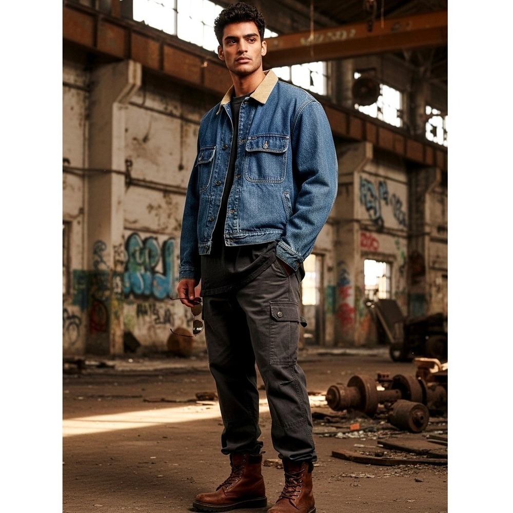 Polo Ralph Lauren Denim VTGE SZXL Jacket Corduroy‎ Collar USA Authentic Dungaree
